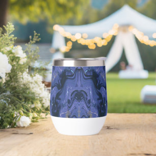 Galaxy Swirl Blue Glitter Abstract Cosmic Pattern