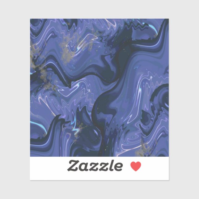 Galaxy Swirl Blue Glitter Abstract Cosmic Pattern  (Sheet)