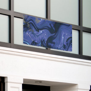 Galaxy Swirl Blue Glitter Abstract Cosmic Pattern Banner
