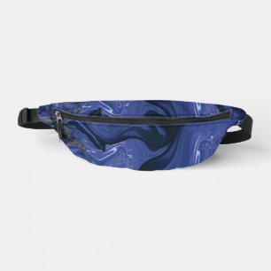 Galaxy Swirl Blue Glitter Abstract Cosmic Pattern Bum Bags