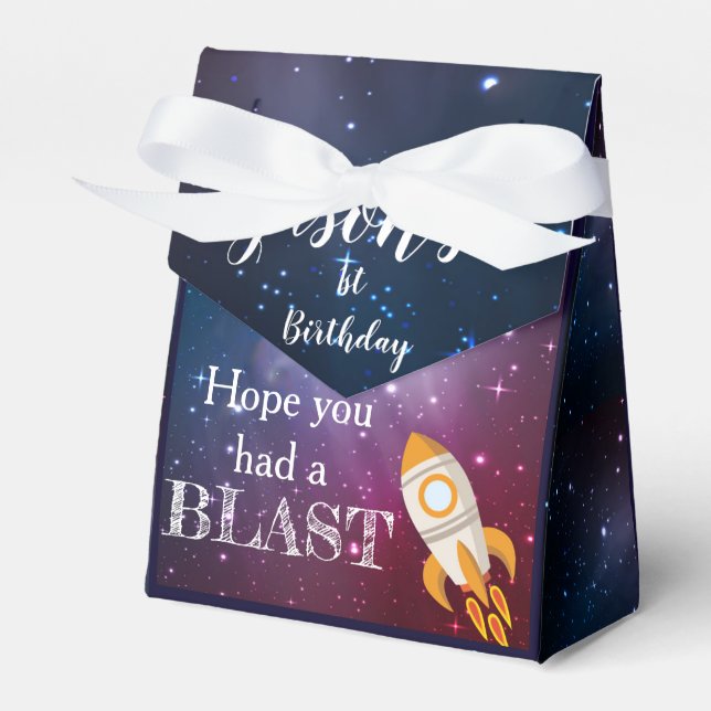 Galaxy Themed | 1st Birthday Party | Favour Box (Front Side)