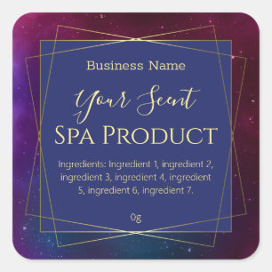 Galaxy Themed Bath Soak Body Scrub Soap Labels