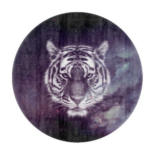 Galaxy Tiger Face Wallpaper Cutting Board