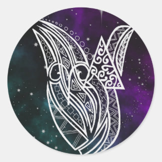 Galaxy, tribal Aries zodiac symbol sticker