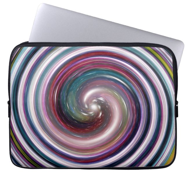 Galaxy Twirl Abstract Art Laptop Sleeve (Front)