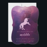 Galaxy unicorn photo party invitation<br><div class="desc">Galaxy unicorn photo party invitation. Part of a matching birthday collection.</div>