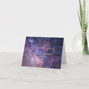 Galaxy Universe Mystical Wedding Thank you  Card