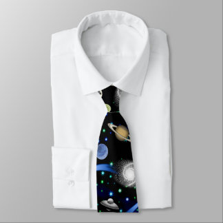 Galaxy Universe - Planets, Stars, Comets, Rockets Tie