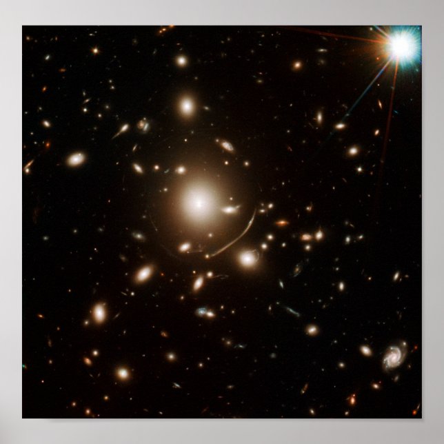 Galaxy Universe Space Telescope Gravitational Lens Poster (Front)