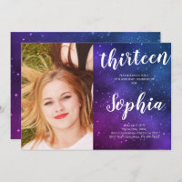 Galaxy Universe Stars Girl Photo Birthday