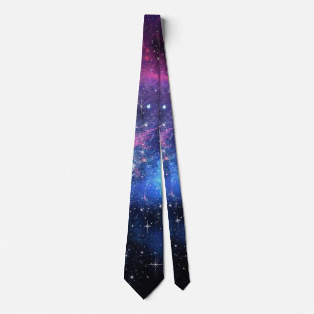 Galaxy, Universe, Stars, Outer Space Gift Pattern Tie (Front)
