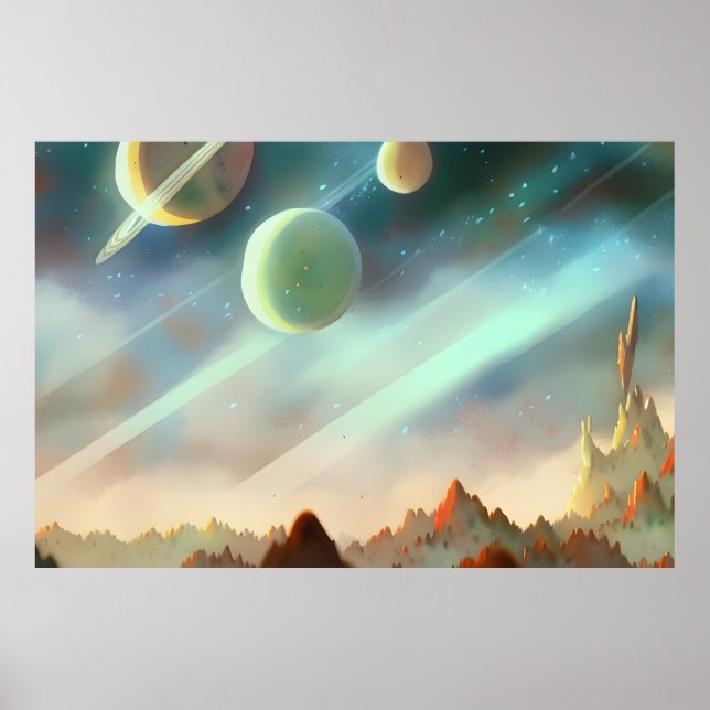 Galaxy, Universe, Stars, Outer Space   Poster (Front)