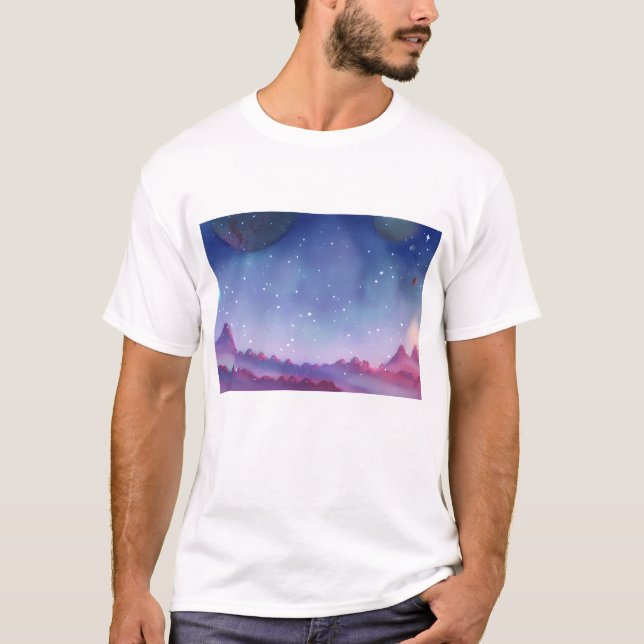 Galaxy, Universe, Stars, Outer Space T-Shirt (Front)