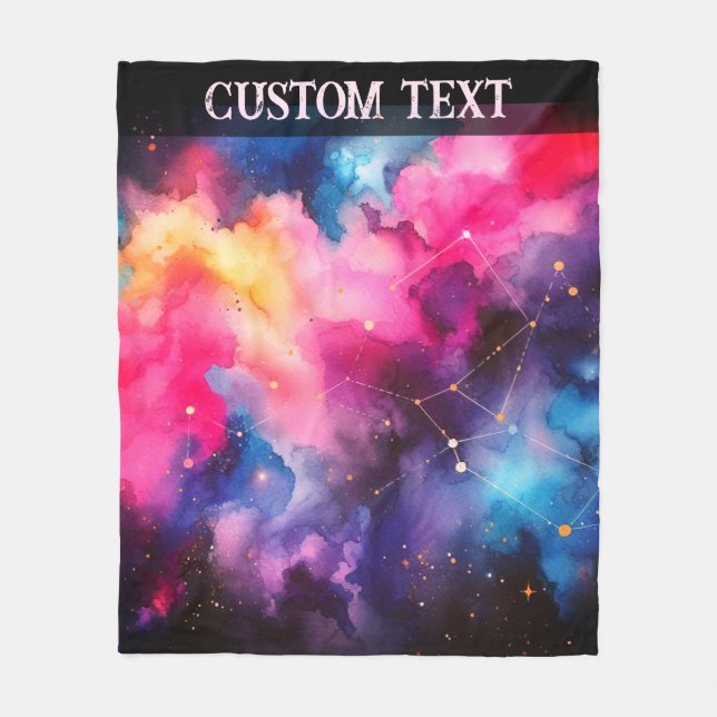 Galaxy Veil Fleece Blanket (Front)