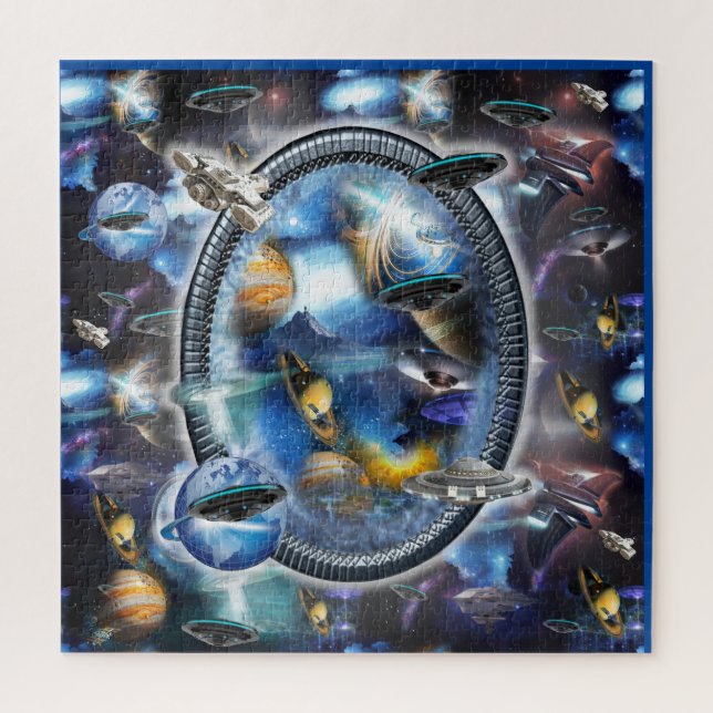 Galaxy Visitors in Space  Jigsaw Puzzle (Vertical)