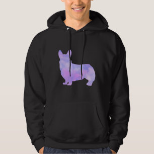 Galaxy Watercolor Corgi Hoodie