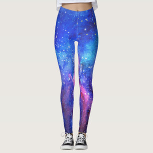 Galaxy Watercolor Night Sky. Leggings