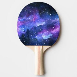 Galaxy Watercolor Painting Sport gift for him  Ping Pong Paddle