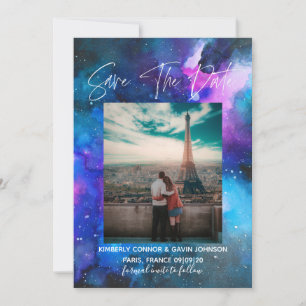 Galaxy Watercolor Save the Date