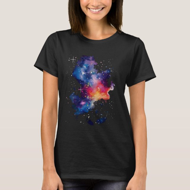 Galaxy Watercolor T-Shirt (Front)