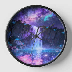 Galaxy Waterfall Wall Clock