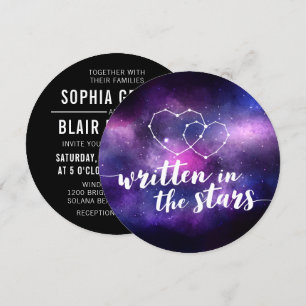 Galaxy Wedding Invitation   Written In The Stars