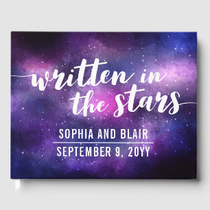 Galaxy Wedding Written In The Stars Personalised Guest Book