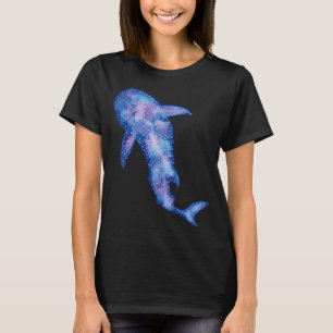Galaxy Whale Shark Watercolor Painting T-Shirt