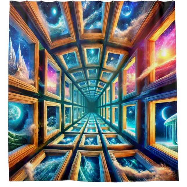 Galaxy Windows Shower Curtain (Front)