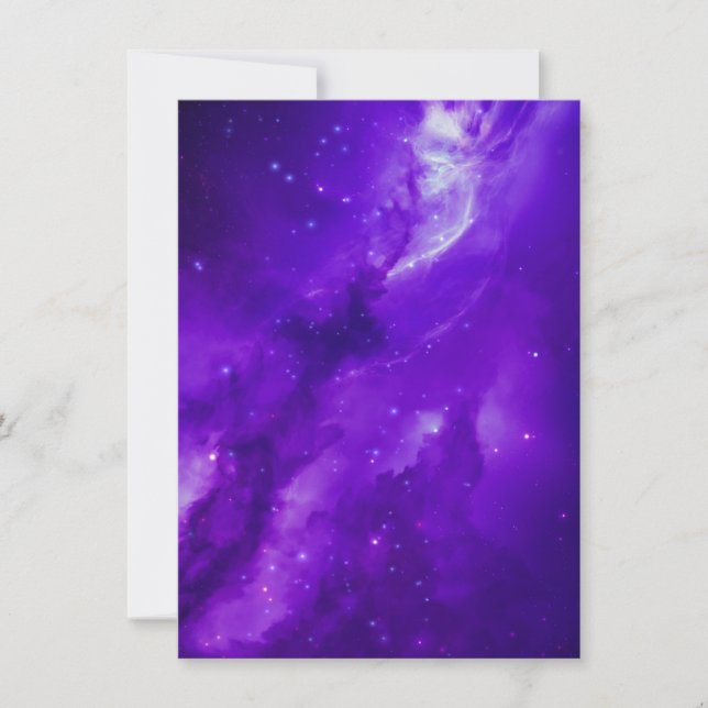 Galaxy with stars in space Invitation (Front)