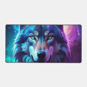 Galaxy Wolf Cosmic Desk Mat