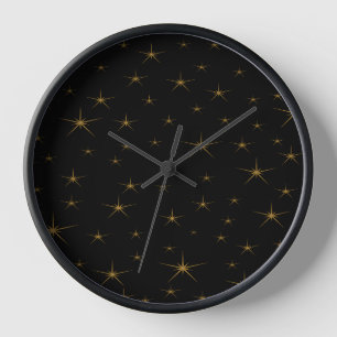 Galaxy Wood Framed Clock
