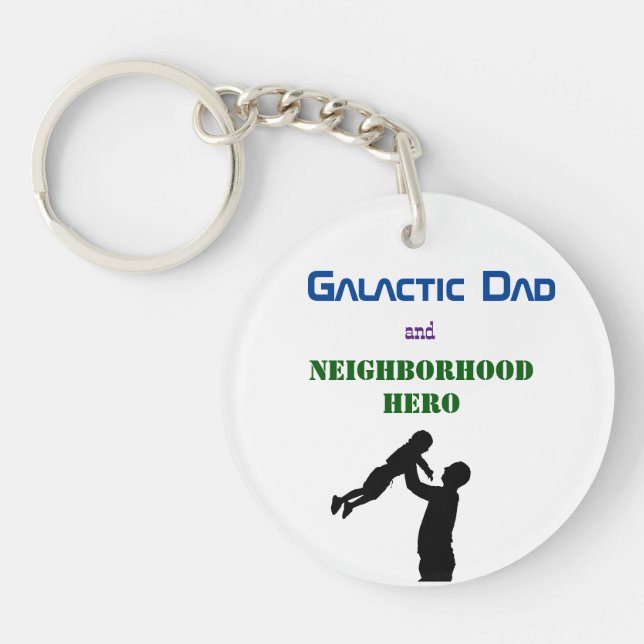 Galaxy's Greatest Dad Key Ring (Front)