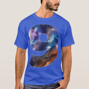 Galay 9 Year Old 9th Birthday Space Themed Astrona T-Shirt