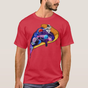 Galay Pizza Astronaut Planet Space Aesthetic Vapou T-Shirt