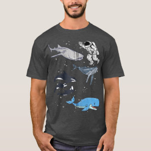 Galay Space Whale Shark Beluga Humpback Ocean Orca T-Shirt