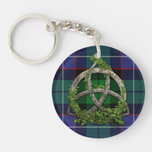 Galbraith Tartan And Celtic Trinity Knot Key Ring