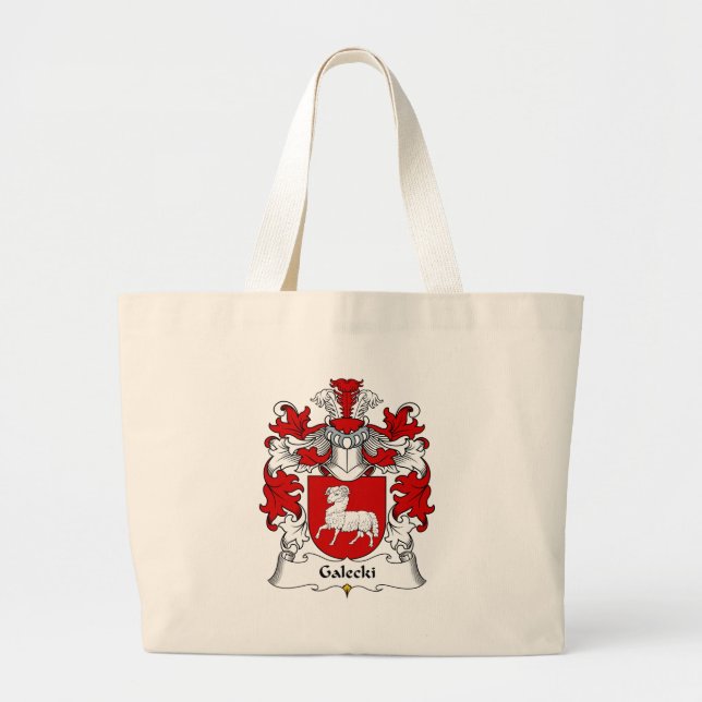 Galecki Family Crest Large Tote Bag (Front)