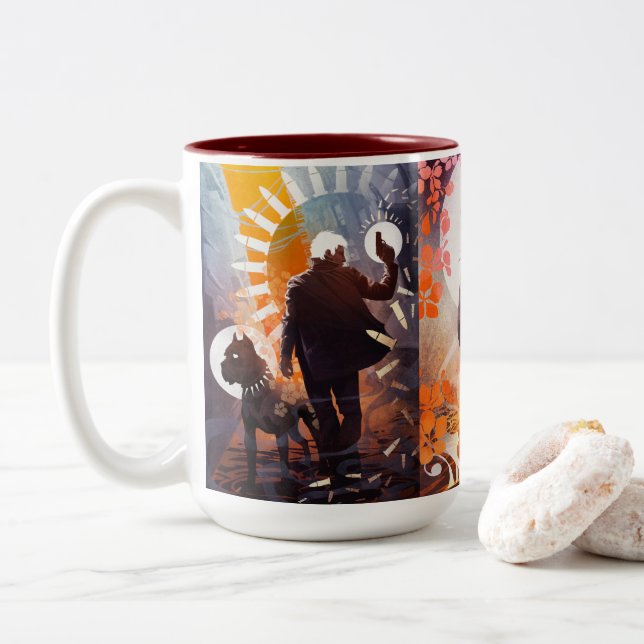 Galen Dara Monty & Strong Art mug (With Donut)