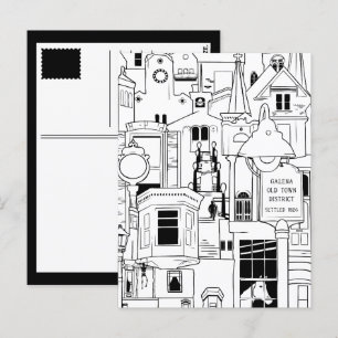 galena illinois collage postcard