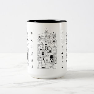 galena illinois collage Two-Tone coffee mug