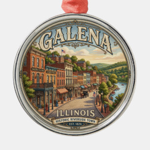 Galena Illinois Metal Tree Decoration