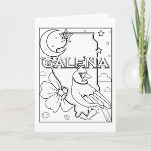 galena illinois state outline colouring page holiday card