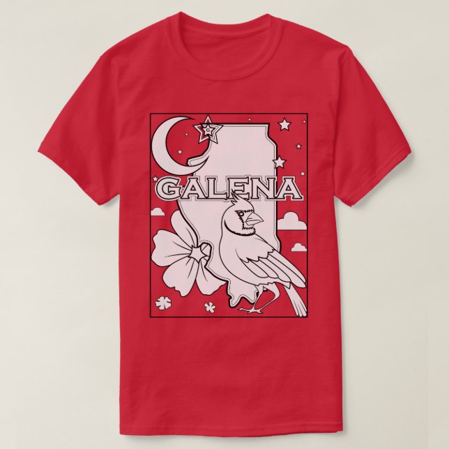 galena illinois state outline TShirt (Design Front)