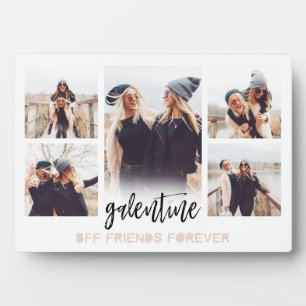Galentine BFF Friends Forever Photo Collage White Plaque