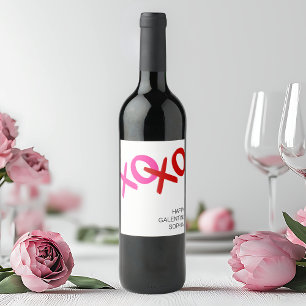 Galentine day XOXO Hugs and Kisses Gal Pal Wine Label