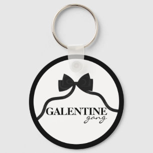 Galentine gang Friend Valentine Black Bow Key Ring