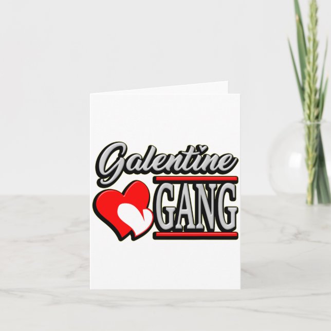 Galentine Gang Funny Valentines Day With The Gir  Card (Front)