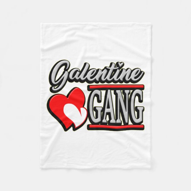 Galentine Gang Funny Valentines Day With The Gir  Fleece Blanket (Front)