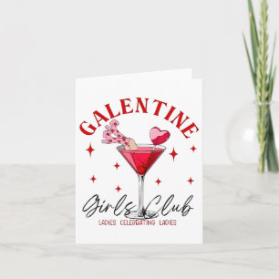 Galentine Girls Club Ladies Celebrating Ladies  Card